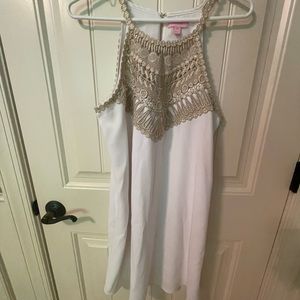 Lilly Pulitzer mini white dress. Size 10.  Excellent condition.  No stains